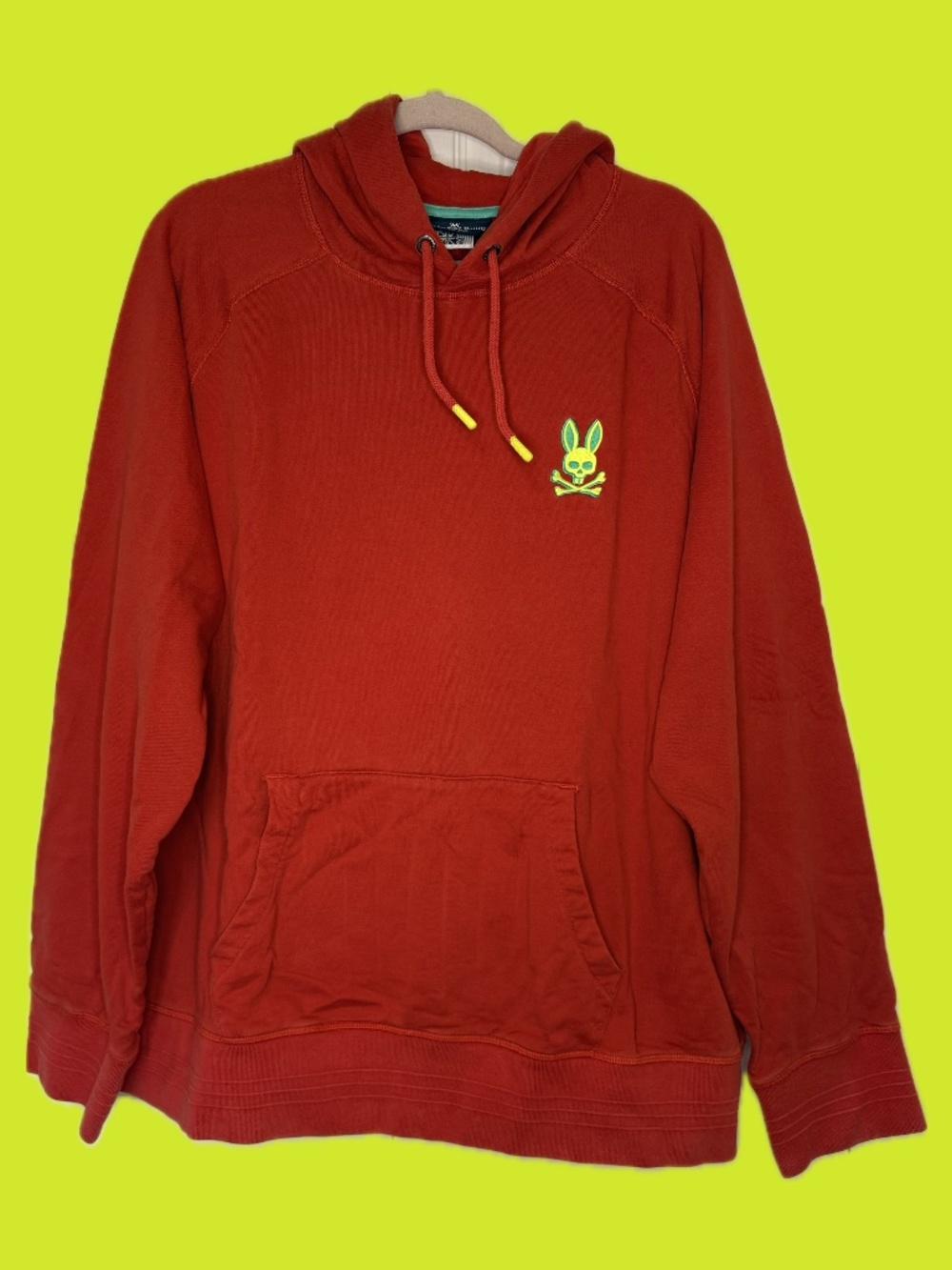 Psycho Bunny Bennett Pullover Hoodie in Persimmon